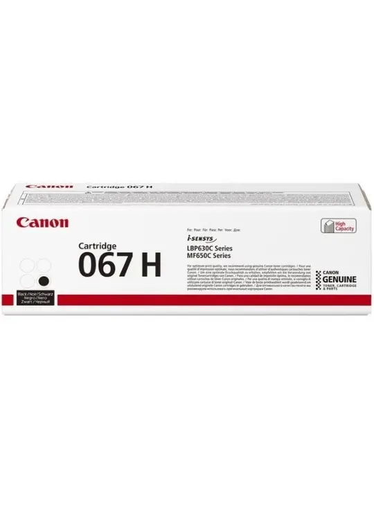 Картридж тон. Canon 067H для MF651Cw/MF655Cdw/MF657Cdw/LBP631Cw/LBP633Cdw 3130 ст.. Black (5106C002)