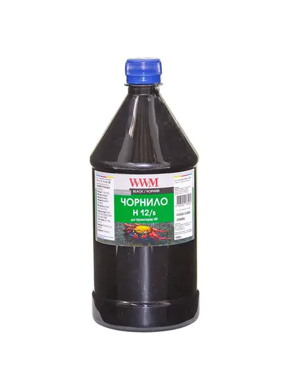 Чорнило WWM для HP №10/11/12 1000г Black водорозчинне (H12/B-4)