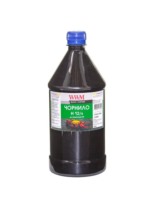 Чорнило WWM для HP №10/11/12 1000г Black водорозчинне (H12/B-4)