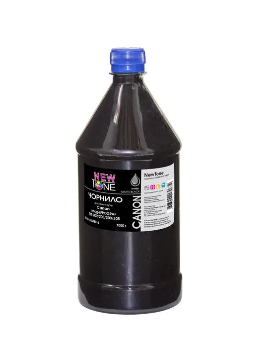 Чорнило NewTone для Canon imagePROGRAF TM-200/305 1000г Matte Black пігментне (NT.PFI120MBP-4)