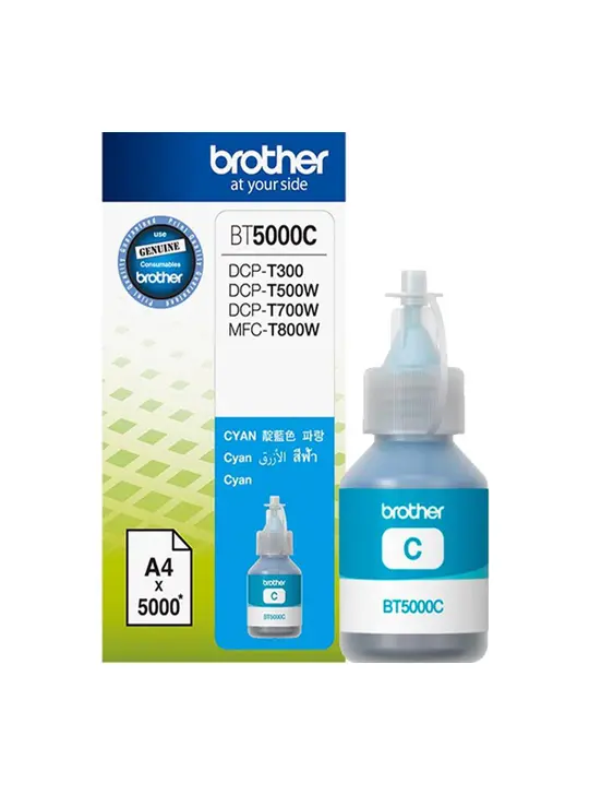 Контейнер з чорнилами Brother для DCP-T300/DCP-T500W/DCP-T700W 41.8мл Cyan (BT5000C)