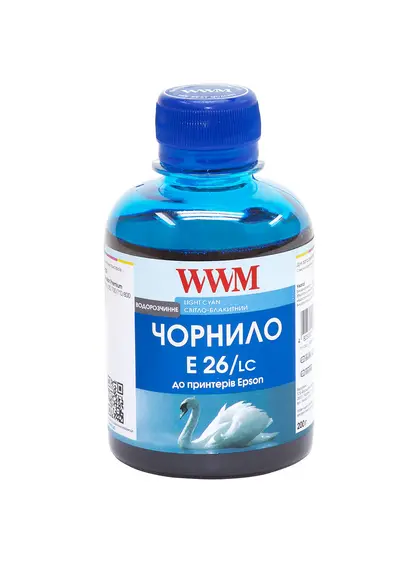 Чорнило WWM для Epson Expression Photo XP-55/XP-750/XP-850 200г Light Cyan водорозчинне (E26/LC)