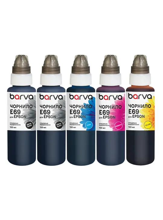 Комплект чорнил для Epson T69 спеціальні 5x100 мл, водорозчинні, MB/PB/C/M/Y Barva (E69-100-MP)