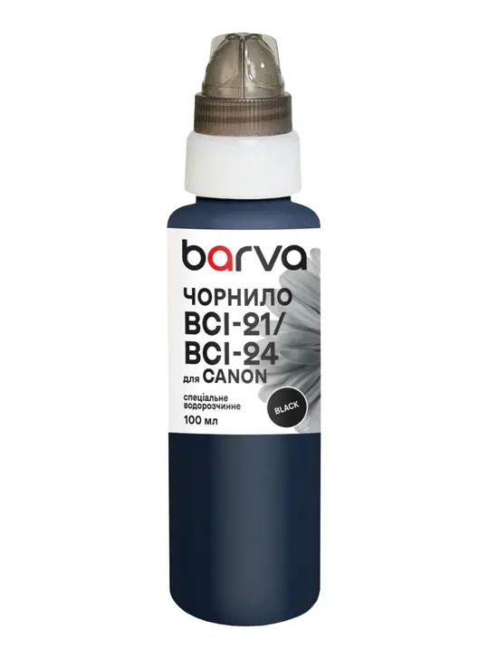 Чорнило для Canon BCI-21/BCI-24 спеціальне 100 мл, водорозчинне, чорне Barva (C24-280)