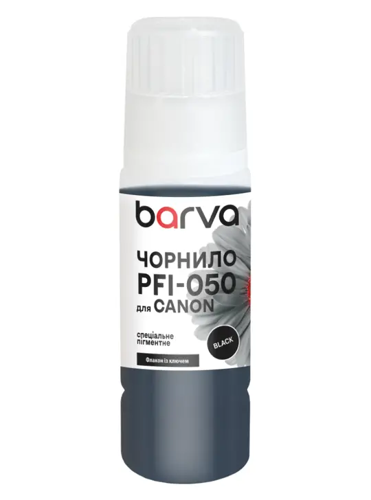 Чорнило для Canon PFI-050 BK спеціальне 70 мл, OneKey, пігментне, чорне Barva (C050-963e)