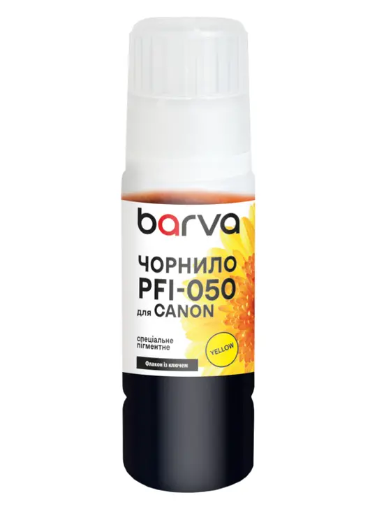 Чорнило для Canon PFI-050 Y спеціальне 70 мл, OneKey, пігментне, жовте Barva (C050-966e)