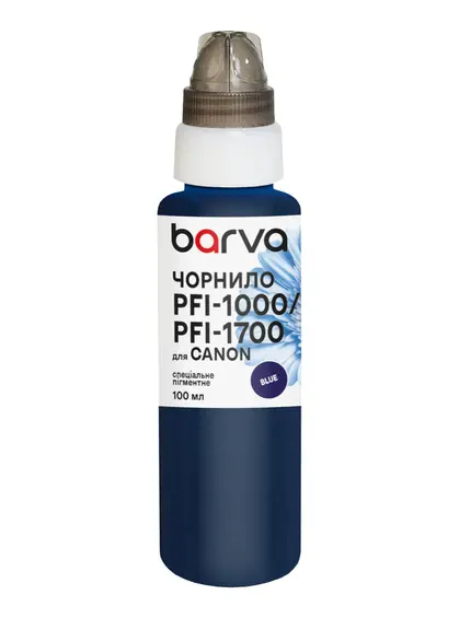 Чорнило для Canon PFI-1000/PFI-1700 B спеціальне 100 мл, пігментне, синє Barva (C1700-983) Чорнило для Canon PFI-1000/PFI-1700 B спеціальне 100 мл, пігментне, синє Barva (C1700-983)