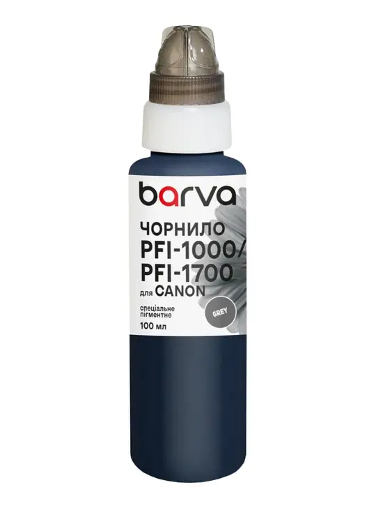 Чорнило для Canon PFI-1000/PFI-1700 GY спеціальне 100 мл, пігментне, сіре Barva (C1700-980)