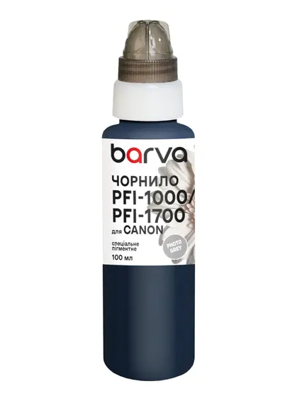 Чорнило для Canon PFI-1000/PFI-1700 PGY спеціальне 100 мл, пігментне, фото-сіре Barva (C1700-981) Чорнило для Canon PFI-1000/PFI-1700 PGY спеціальне 100 мл, пігментне, фото-сіре Barva (C1700-981)