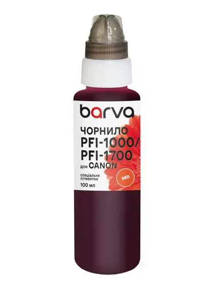 Чорнило для Canon PFI-1000/PFI-1700 R спеціальне 100 мл, пігментне, червоне Barva (C1700-982) Чорнило для Canon PFI-1000/PFI-1700 R спеціальне 100 мл, пігментне, червоне Barva (C1700-982)