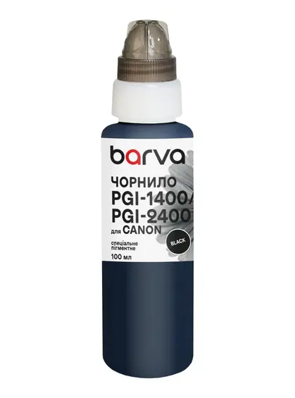 Чорнило для Canon PGI-1400/PGI-2400 BK спеціальне 100 мл, пігментне, чорне Barva (C1400-924)