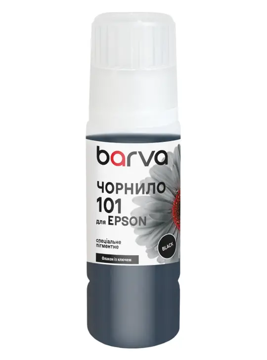 Чорнило для Epson 101 BK спеціальне 70 мл, OneKey, пігментне, чорне Barva (E101-558e)