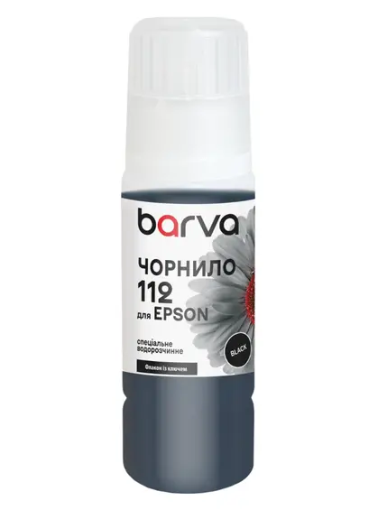 Чорнило для Epson 112 BK спеціальне 70 мл, OneKey, водорозчинне, чорне Barva (E112-1064) Чорнило для Epson 112 BK спеціальне 70 мл, OneKey, водорозчинне, чорне Barva (E112-1064)