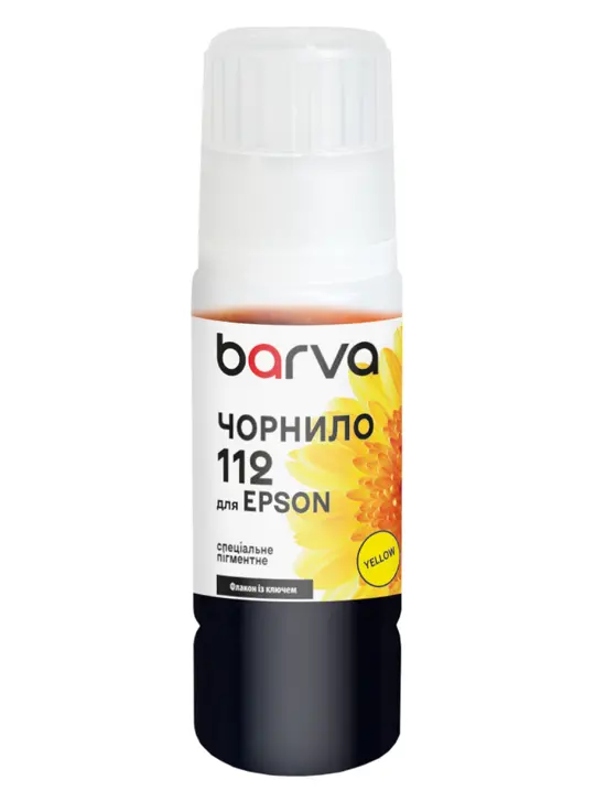 Чорнило для Epson 112 Y спеціальне 70 мл, OneKey, пігментне, жовте Barva (E112-956e)