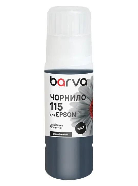 Чорнило для Epson 115 BК спеціальне 70 мл, OneKey, пігментне, чорне Barva (E115-865e)