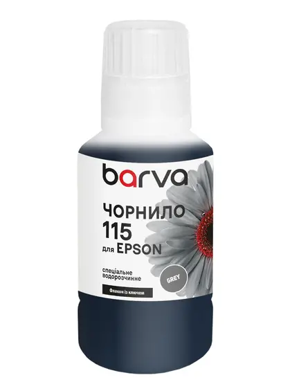Чорнило для Epson 115 GY спеціальне 140 мл, OneKey, водорозчинне, сіре Barva (E115-876e) Чорнило для Epson 115 GY спеціальне 140 мл, OneKey, водорозчинне, сіре Barva (E115-876e)