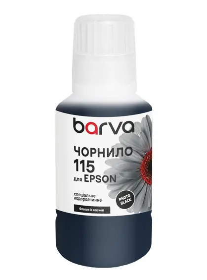 Чорнило для Epson 115 PB спеціальне 140 мл, OneKey, водорозчинне, фото-чорне Barva (E115-872e) Чорнило для Epson 115 PB спеціальне 140 мл, OneKey, водорозчинне, фото-чорне Barva (E115-872e)