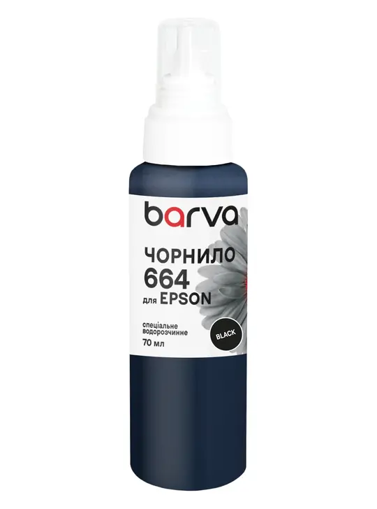 Чорнило для Epson 664 BK спеціальне 70 мл, водорозчинне, чорне Barva (E664-398e)