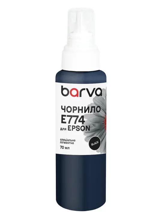 Чорнило для Epson 774 BK спеціальне 70 мл, пігментне, чорне Barva (E774-406e)