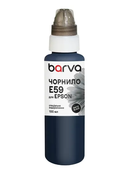 Чорнило для Epson T0598/T6038/T1578 спеціальне 100 мл, водорозчинне, матово-чорне Barva (E059-480)