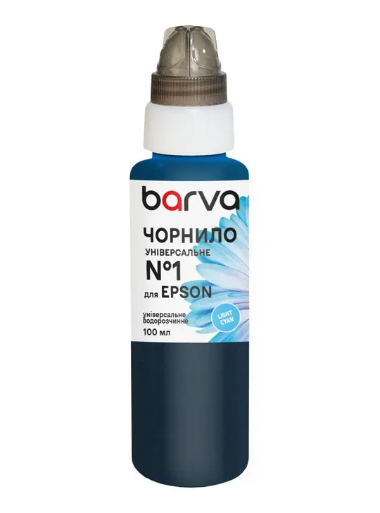 Чорнило для Epson універсальне №1 100 мл, водорозчинне, світло-блакитне Barva (EU1-1022)