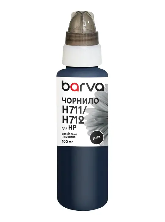 Чорнило для HP 711/712 BK спеціальне 100 мл, пігментне, чорне Barva (H711-853)