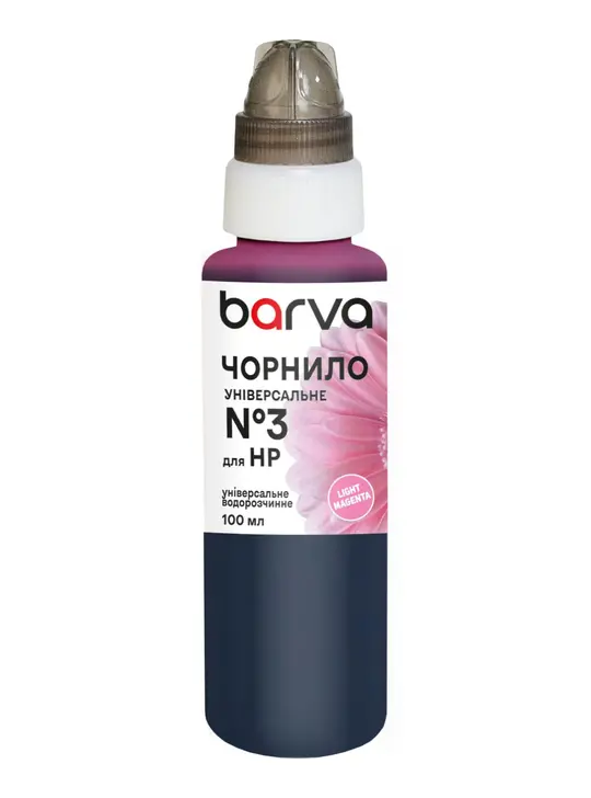 Чорнило для HP універсальне №3 100 мл, водорозчинне, світло-пурпурове Barva (HU3-968)