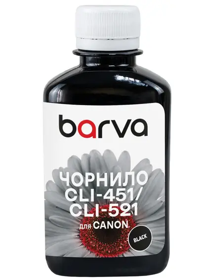 Чорнило сумісне для Canon CLI-426/CLI-451/CLI-521 спеціальне 180 г, водорозчинне, чорне Barva (C521-056)