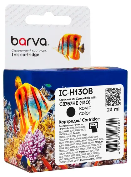 Картридж струменевий HP 130 (C8767HE) 860 арк, чорний Barva (IC-H130B) Картридж струменевий HP 130 (C8767HE) 860 арк, чорний Barva (IC-H130B)