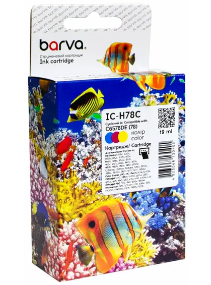 Картридж струменевий HP 78 (C6578DE) 560 арк, триколірний Barva (IC-H78C)