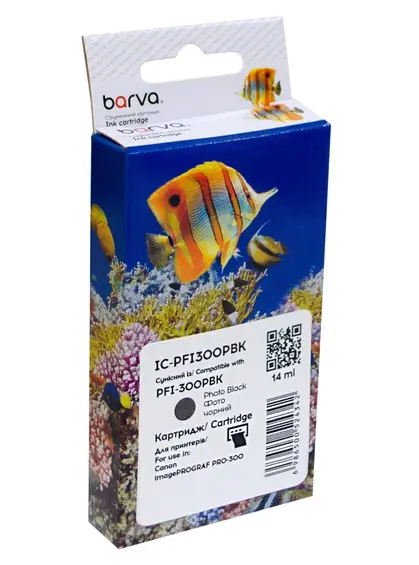 Картридж сумісний Canon PFI-300PBK (4193C001) 303 арк, фото чорний Barva (IC-PFI300PBK) Картридж сумісний Canon PFI-300PBK (4193C001) 303 арк, фото чорний Barva (IC-PFI300PBK)