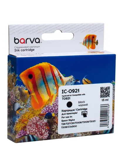 Картридж сумісний Epson T0921/T1081 (C13T10814A10) 260 арк, чорний Barva (IC-0921)