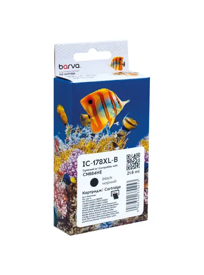 Картридж сумісний HP 178XL (CB316HE/CN684HE) 550 арк, чорний Barva (IC-178XL-B)