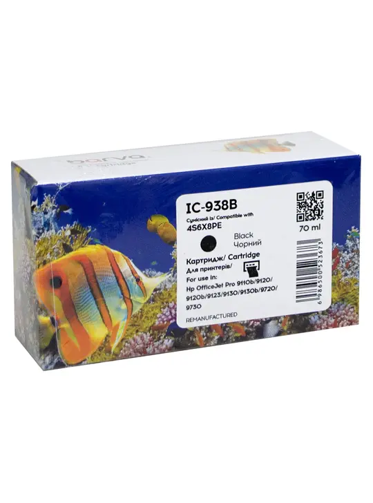 Картридж сумісний HP 938 (4S6X8PE) 1250 арк, чорний Barva (IC-938B)