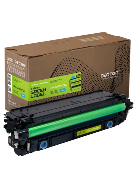 Картридж сумісний Canon 040 H Green Label, блакитний Patron (PN-040HCGL)