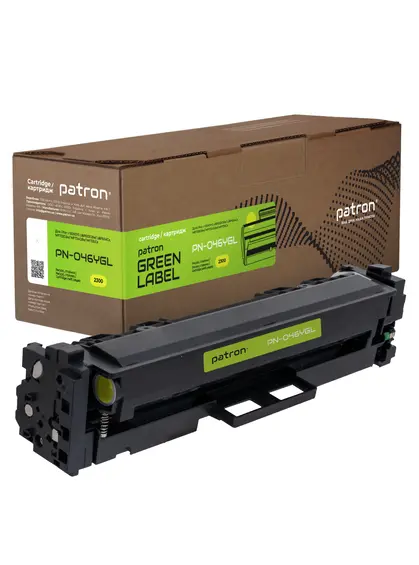 Картридж сумісний Canon 046 Green Label, жовтий Patron (PN-046YGL)