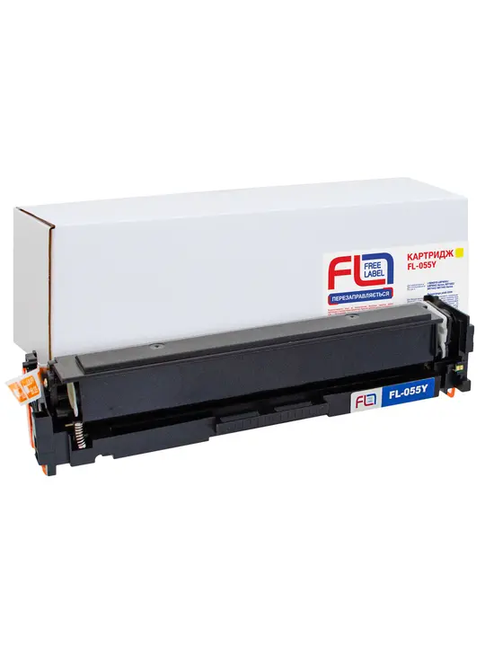 Картридж сумісний Canon 055 жовтий Free Label (FL-055Y)