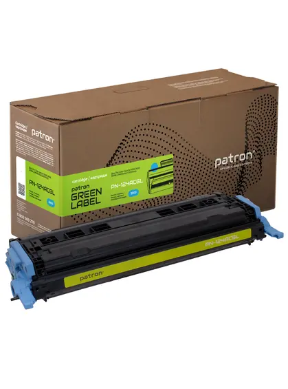 Картридж сумісний HP 124A (Q6001A) блакитний Green Label Patron (PN-124ACGL) Картридж сумісний HP 124A (Q6001A) блакитний Green Label Patron (PN-124ACGL)