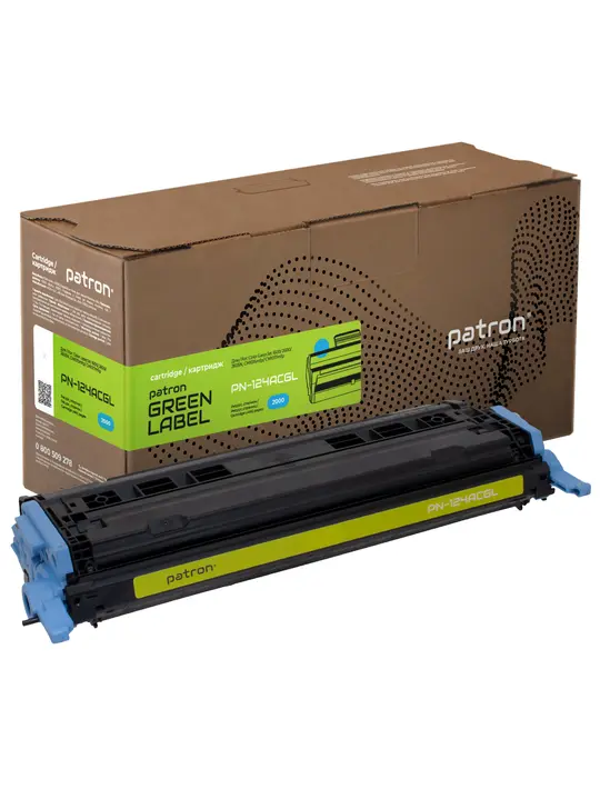Картридж сумісний HP 124A (Q6001A) блакитний Green Label Patron (PN-124ACGL)