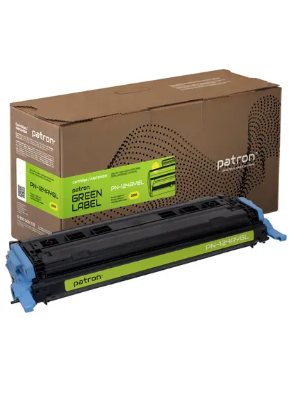 Картридж сумісний HP 124A (Q6002A) жовтий Green Label Patron (PN-124AYGL) Картридж сумісний HP 124A (Q6002A) жовтий Green Label Patron (PN-124AYGL)