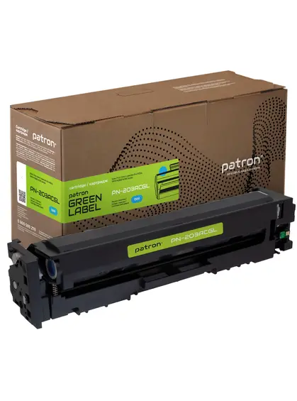 Картридж сумісний HP 203A (CF541A) блакитний Green Label Patron (PN-203ACGL) Картридж сумісний HP 203A (CF541A) блакитний Green Label Patron (PN-203ACGL)