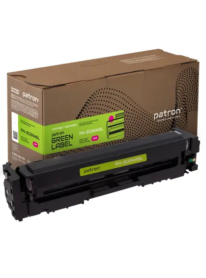 Картридж сумісний HP 203X (CF543X) пурпуровий Green Label Patron (PN-203XMGL) Картридж сумісний HP 203X (CF543X) пурпуровий Green Label Patron (PN-203XMGL)