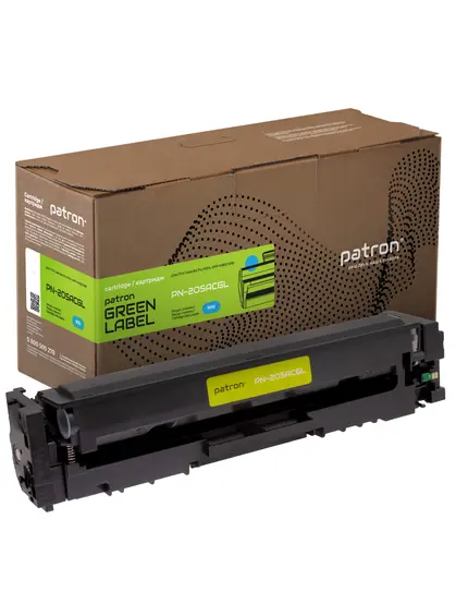 Картридж сумісний HP 205A (CF531A) Green Label, блакитний Patron (PN-205ACGL)
