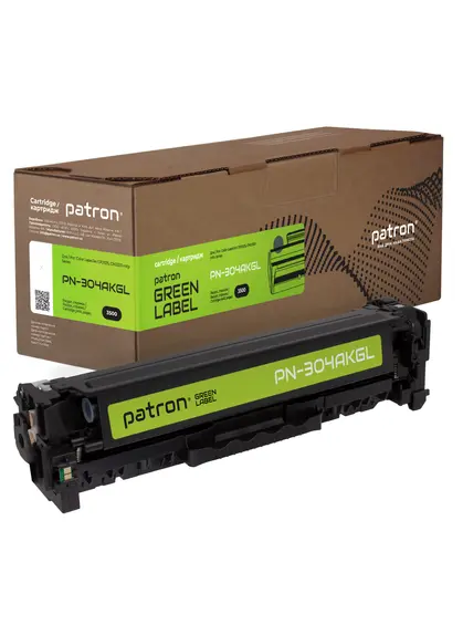 Картридж сумісний HP 304A (CC530A) Green Label, чорний Patron (PN-304AKGL)