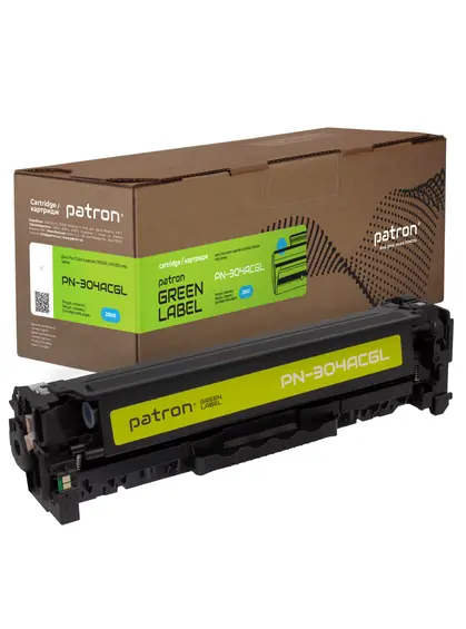 Картридж сумісний HP 304A (CC531A) Green Label, блакитний Patron (PN-304ACGL)