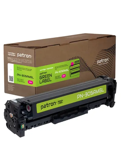 Картридж сумісний HP 305A (CE413A) пурпуровий Green Label Patron (PN-305AMGL)