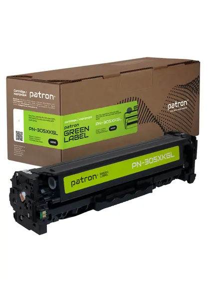 Картридж сумісний HP 305X (CE410X) чорний Green Label Patron (PN-305XKGL)
