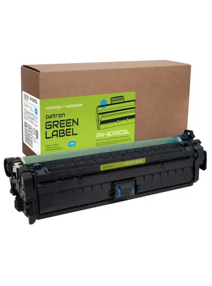 Картридж сумісний HP 307A (CE741A) блакитний Green Label Patron (PN-307ACGL)