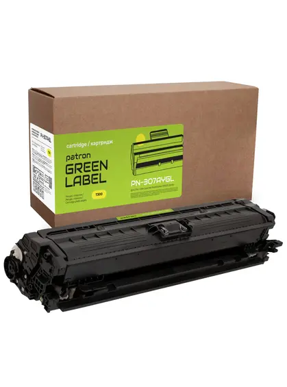 Картридж сумісний HP 307A (CE742A) жовтий Green Label Patron (PN-307AYGL)