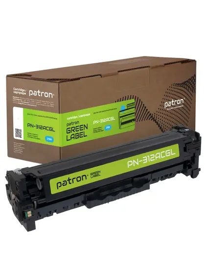 Картридж сумісний HP 312A (CF381A) Green Label, блакитний Patron (PN-312ACGL)